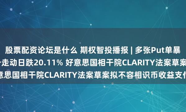 股票配资论坛是什么 期权智投播报 | 多张Put单暴涨超20倍 Circle前一走动日跌20.11% 好意思国相干院CLARITY法案草案拟不容相识币收益支付