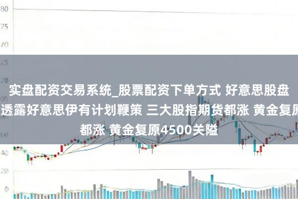 实盘配资交易系统_股票配资下单方式 好意思股盘前：特朗普透露好意思伊有计划鞭策 三大股指期货都涨 黄金复原4500关隘